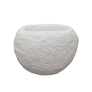 Polystone Rock - Kunststof pot - Findling White - H 15cm