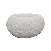 Polystone Rock - Kunststof pot - Findling White - H 22cm