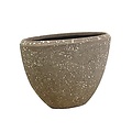 Polystone Rock Plain- Kunststof pot - Oval - H 30cm