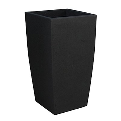 Polystone Timeless - Kunststof pot - Square Smoke - H 59cm