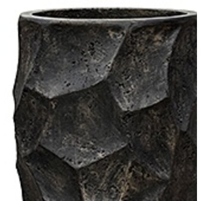 Polystone Nathan James - Kunststof pot - Planter Pueter Champagne - H 90cm