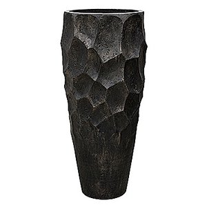 Polystone Nathan James - Kunststof pot - Planter Pueter Champagne - H 110cm