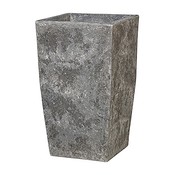 Polystone Timeless - Kunststof pot - Square Lava Raw Grey - H 59cm