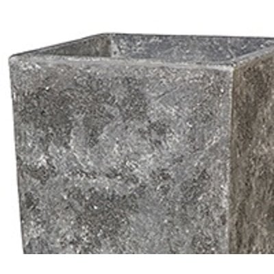 Polystone Timeless - Kunststof pot - Square Lava Raw Grey - H 59cm