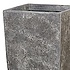 Polystone Timeless - Kunststof pot - Square Lava Raw Grey - H 78cm