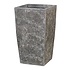 Polystone Timeless - Kunststof pot - Square Lava Raw Grey - H 78cm