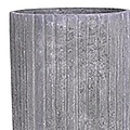 Polystone Lourdee - Kunststof pot - Cylinder Lava Raw Grey - H 70cm