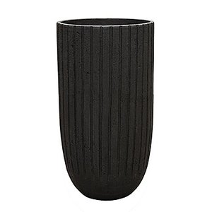 Polystone Lourdee - Kunststof pot - Cylinder Smoke - H 50cm