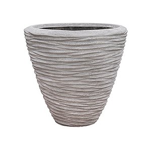 Polystone - Kunststof pot - Couple Seaside Lava Raw Grey - H 51cm