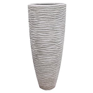 Polystone - Kunststof pot - Partner Seaside Lava Raw Grey - H 150cm