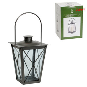 Lantaarn Compostella antraciet, 29cm hoog