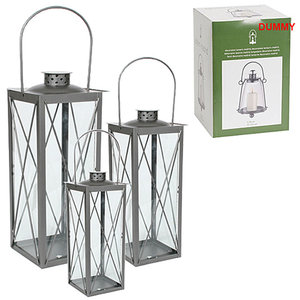 Set van 3 lantaarns, serie Wenen antraciet