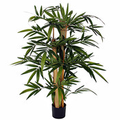 Künstliche Pflanze Bambus Grün - H 100cm - Kunststofftopf - Mica Decorations