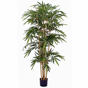 Kunstplant Bamboe Groen - H 180cm - Kunststof pot - Mica Decorations