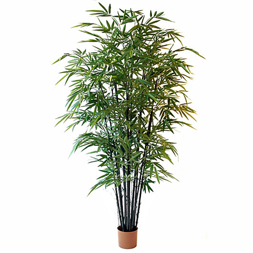 Knstliche Pflanze Bambus Grn - H 210cm - Kunststofftopf - Mica Decorations