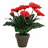 Künstliche Pflanze Gerbera rosa - H 35cm - Keramiktopf - Mica Decorations