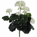 Kunstplant Geranium Wit - Steker H 35cm - Mica Decorations