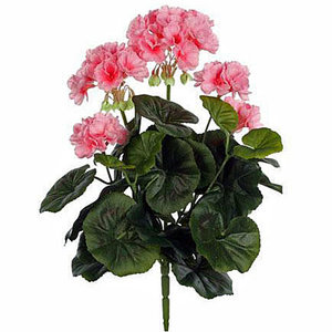 Kunstplant Geranium Roze - Steker H 35cm - Mica Decorations