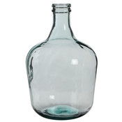 Handgemaakte glazen fles Diego, transparant glas H42cm / D27cm