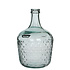 Handgemaakte glazen fles Diego Weave, transparant glas, H30cm / D 20cm