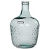 Handgemaakte glazen fles Diego Weave, transparant glas, H42cm / D27cm