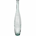 Handgemaakte glazen fles Kyara, Transparant glas, H100cm / D20cm