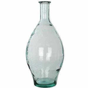 Handgemaakte glazen fles Kyara, Transparant glas, H60cm / D28cm
