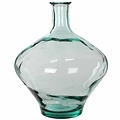 Handgemaakte glazen fles Kyara, Transparant glas, H46cm / D38cm