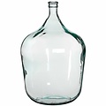 Handgemaakte glazen fles Diego, transparant glas, H56cm / D40cm