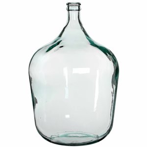 Handgemaakte glazen fles Diego, transparant glas, H56cm / D40cm