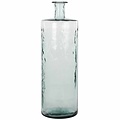 Handgemaakte glazen fles Guan, Transparant glas, H75cm / D25cm