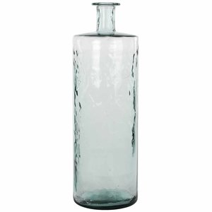 Handgemaakte glazen fles Guan, Transparant glas, H75cm / D25cm