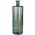Handgemaakte glazen fles Guan, Grijs glas, H75cm / D25cm