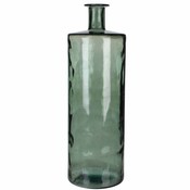 Handgemaakte glazen fles Guan, Grijs glas, H75cm / D25cm