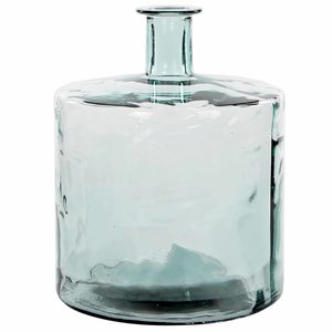 Handgemaakte glazen fles Guan, Transparant glas, H44cm / D35cm