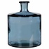 Handgemaakte glazen fles Guan, Blauw glas, H44cm / D35cm
