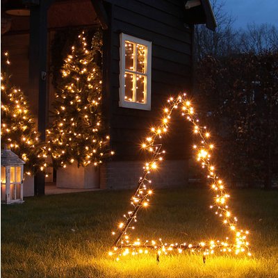 Verlichte kerstboom voor in de tuin - 75cm hoog - 175 LED lampjes - LUCA Lighting