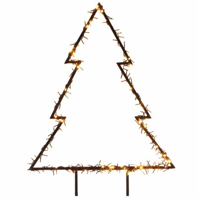 Verlichte kerstboom voor in de tuin - 75cm hoog - 175 LED lampjes - LUCA Lighting