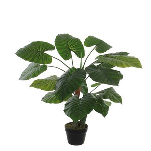 Künstliche Pflanze Taro Grün - H 90cm - Kunststofftopf - Mica Decorations