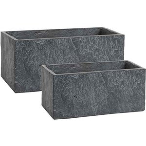 Mica Decorations - Set van 2 plantenbakken, rechthoekig