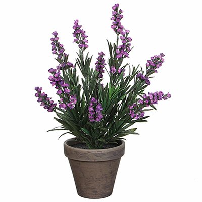 Kunstplant Lavendel Paars - H 33cm - Keramiek sierpot - Mica Decorations