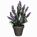 Kunstplant Lavendel Lila - H 33cm - Keramiek sierpot - Mica Decorations