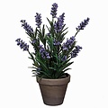 Kunstplant Lavendel Blauw - H 33cm - Keramiek sierpot - Mica Decorations