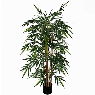 Künstliche Pflanze Bambus Grün - H 150cm - Kunststofftopf - Mica Decorations