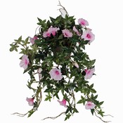 Künstliche Pflanze Petunie Rosa - L 50cm - Keramiktopf - Mica Decorations