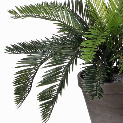 Künstliche Pflanze Palm Cycas Grün - H 37cm - Keramiktopf - Mica Decorations