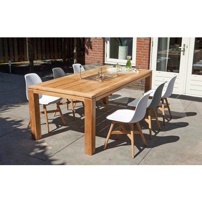 Lotus luxe dining tuinstoel - Wit - Exotan