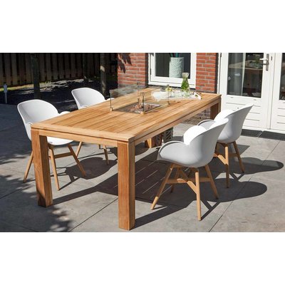 Tulip luxe dining tuinstoel - Wit - Exotan