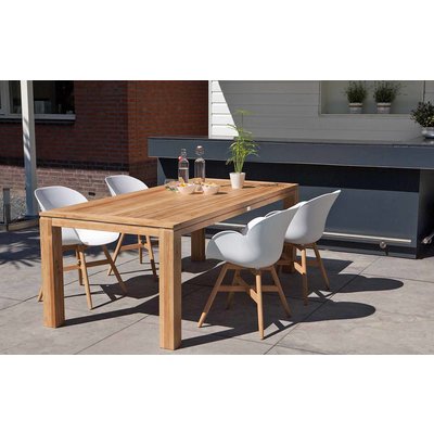 Tulip luxe dining tuinstoel - Wit - Exotan