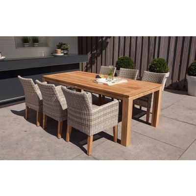 Teakhouten tuintafel Stella - L220 x B100 cm - Exotan